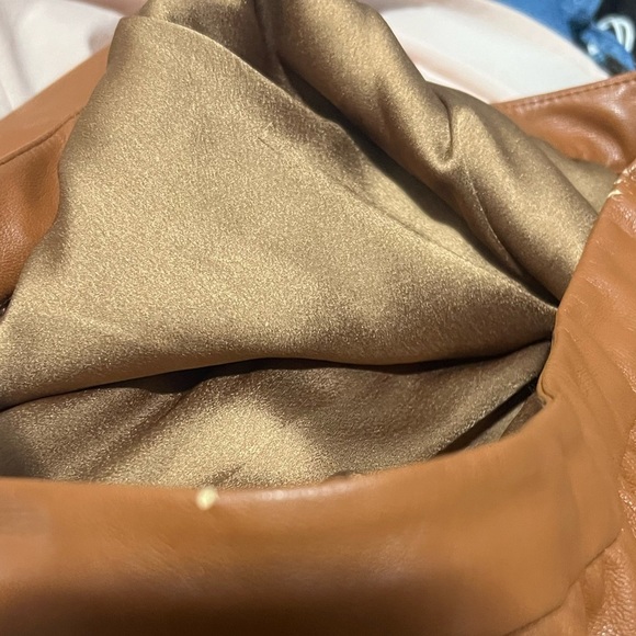 STAUD Orchid Vegan Leather Tiered Midi Skirt Women's Size 6 Banded Waist - Picture 5 of 7